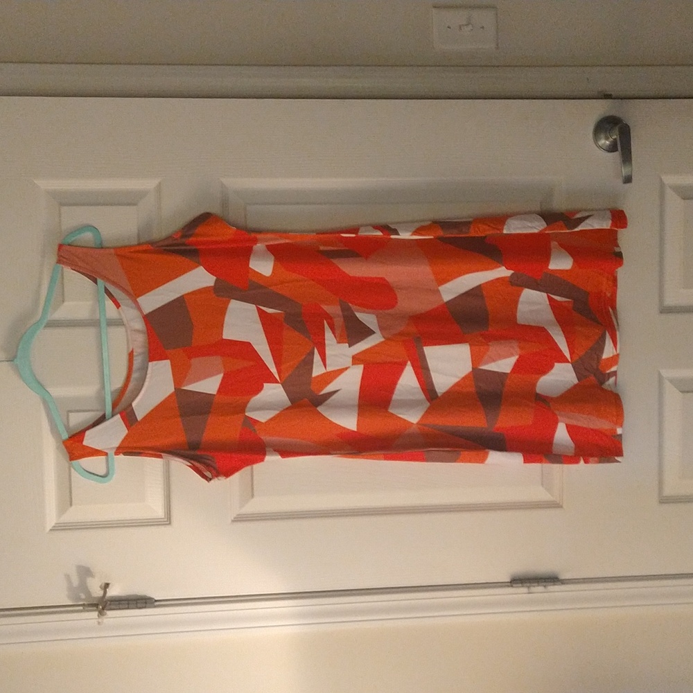 Printed Orange Dress